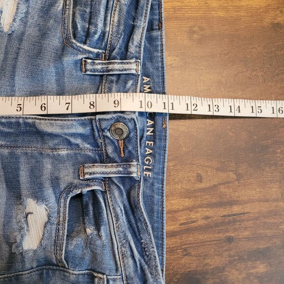 American Eagle Jeans 6 R Jegging Next Level Stretch Hi Rise Raw Hem - Picture 9 of 11